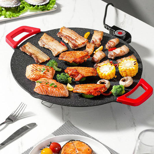 ( 🔥50% rabatt! Inga leveransavgifter!🔥)Elektrisk grillpanna med non-stick beläggning för inomhusbruk