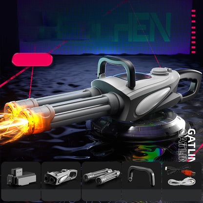 🔫🔥Sommar 55% rabatt🤽Gatling elektrisk vattenpistol med dubbla pipor