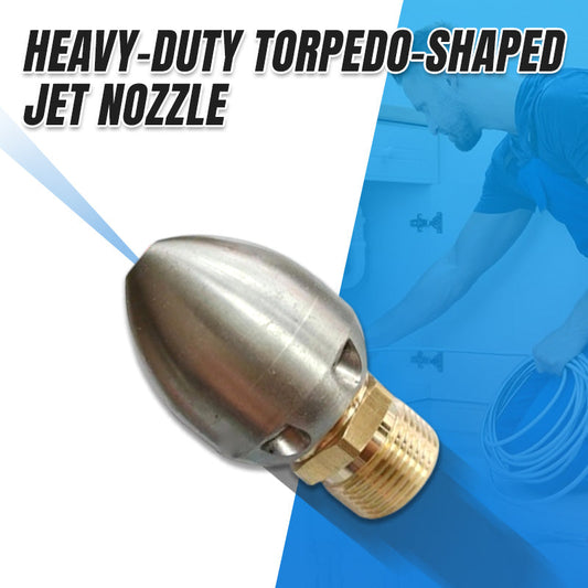 🔧🔧🔥Heavy-Duty Torpedo-Shaped Jet Nozzle for High-Flow Drain Cleaning🔧🔧