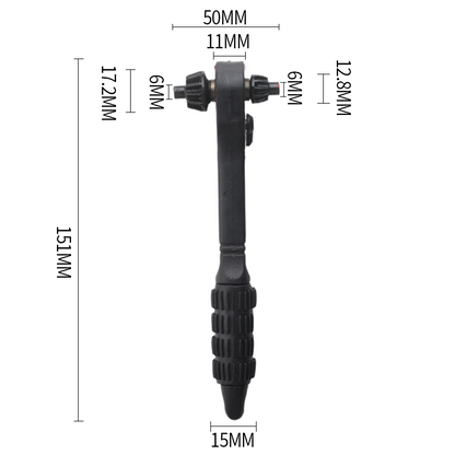 🔥Buy 2 Get 1 Free🔥2-in-1 Drill Chuck Key Wrench🔧 "Båda verktygen i en? Vårt grej är snabbare än en ren på sparkstötting!" ❄️🦌
