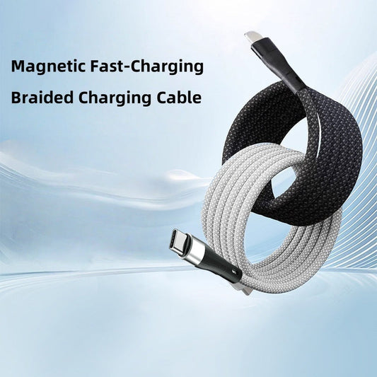 "1 kabel för alla enheter! 🚀 Inga fler trassel - bara knäpp och ladda!"🔥Magnetisk snabbladdningskabel med flätad design och multikompatibilitet