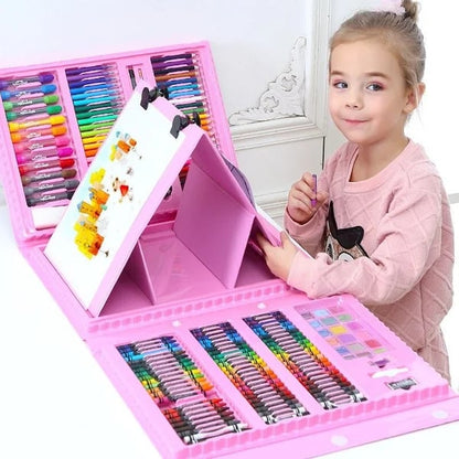 🎨 50% RABATT NU! ✨ 6-i-1 Kreativt Konstset - Innehåller Målarverktyg & 12 Färger för Barns Utveckling och Fantasi 🧑‍🎨🌟