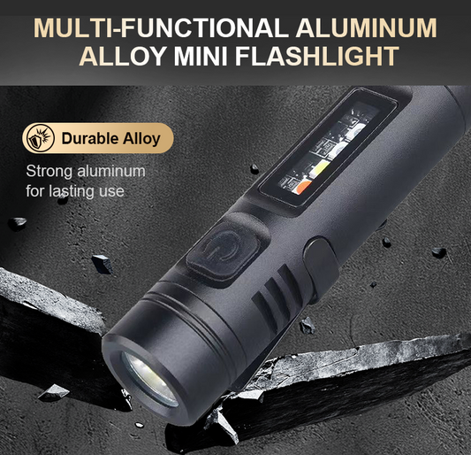 🏆️ Sista dagen Köp 2 få 1 gratis ⭐Multifunktionell mini-ficklampa i aluminiumlegering