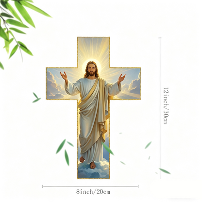 ✝️Bästsäljare✨Retro Jesus Kristus väggkors dekoration