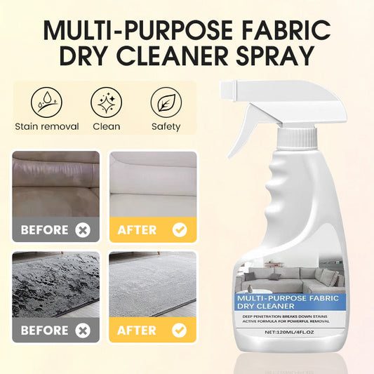 🧺 KÖP 2, FÅ 1 GRATIS! 🧴 Multifunktionell Spray för Kemtvätt – Tar Bort Fläckar & Lukter, Ingen Sköljning Krävs, Snabb Återfriskning för Kläder & Tyger 🌟📦
