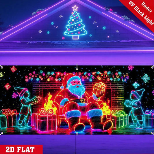 🔥UV-fluorescerande julbanderoll – den perfekta bakgrunden för din julfest!