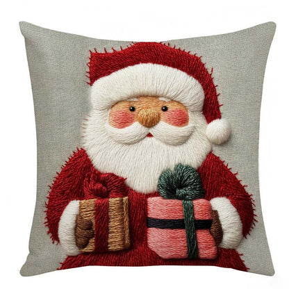 🔥Festligt juligt kuddöverdrag med julmotiv