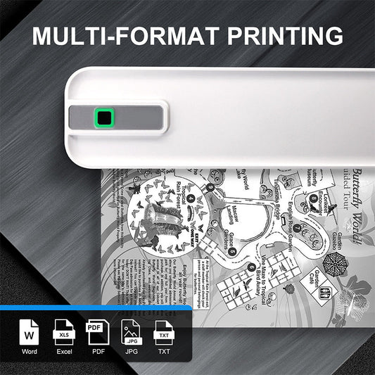 🖨️ 60% RABATT! ✨ BÄRBAR BLUETOOTH-SKRIVARE - Trådlös Utskrift från Mobil, Kompakt Design för Resor och Studier, Perfekt för Foton och Anteckningar 📱✨