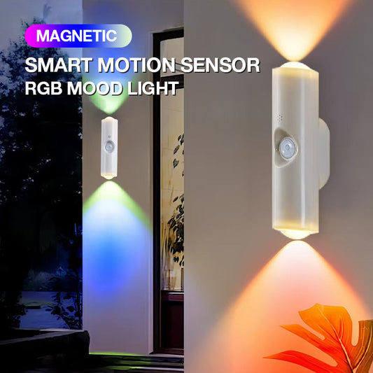 Automatisk belysning vid rörelse – magnetisk RGB-lampa med stämningsljus