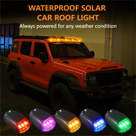 🚗 50% RABATT! ☀️ Solcellslampa för Biltak – Vattentät IP65, Fjärrkontroll & Autonom Drift 🌙