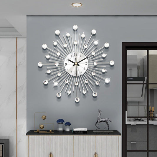 ✨60% RABATT🕰️ Kreativ väggklocka i strass – Tyst, minimalistisk lyx för vardagsrum, matsal och entré! 💎🏡