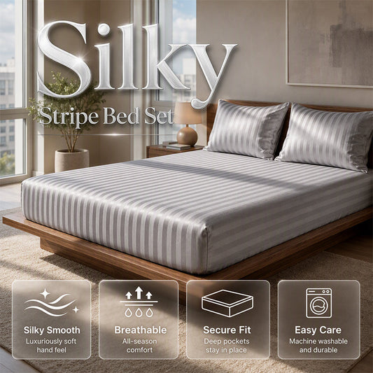 🛏️ 50 % RABATT NU! ✨ Silkigt satinrandigt dra-på-lakan – säker passform & hotellkänsla 🏨