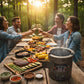 🥳Bärbar multifunktionell spis – effektiv förbränning, laga mat & värm, slitstark metall. Perfekt för camping & uteplats! 🏕️💪