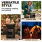 🥳Bärbar multifunktionell spis – effektiv förbränning, laga mat & värm, slitstark metall. Perfekt för camping & uteplats! 🏕️💪