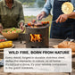 🥳Bärbar multifunktionell spis – effektiv förbränning, laga mat & värm, slitstark metall. Perfekt för camping & uteplats! 🏕️💪