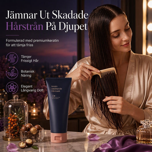 💇 Keratin Utjämnande Hårmask 320ml Närande och Reparerande Behandling för Torrt, Frissigt och Skadat Hår 🧴