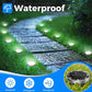 🌿 Solcellsdrivna markspjut med 8 LED – 304 rostfritt stål & automatisk tändning/släckning, 4-pack 💡