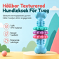 🐕 TPR-tuggleksak med ytstruktur för hundar – roterande mittringar & texturerad kropp 💙