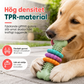 🐕 TPR-tuggleksak med ytstruktur för hundar – roterande mittringar & texturerad kropp 💙