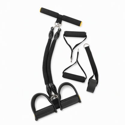 Mångsidigt pedalresistansband med elastisk dragsnöre för träning av mage, hemträning, yoga och pilates, fitness för män och kvinnor