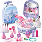 👑💖🎀 Förvandlingsbart sminkbordsset för barn med dockor och skönhetstillbehör